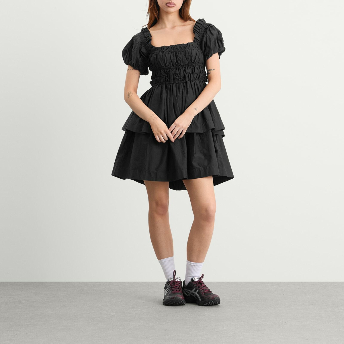 Damson Madder Women's Lyza Mini Dress in Black