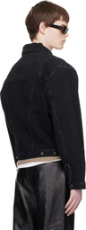 Entire Studios Black Shrunken Denim Jacket
