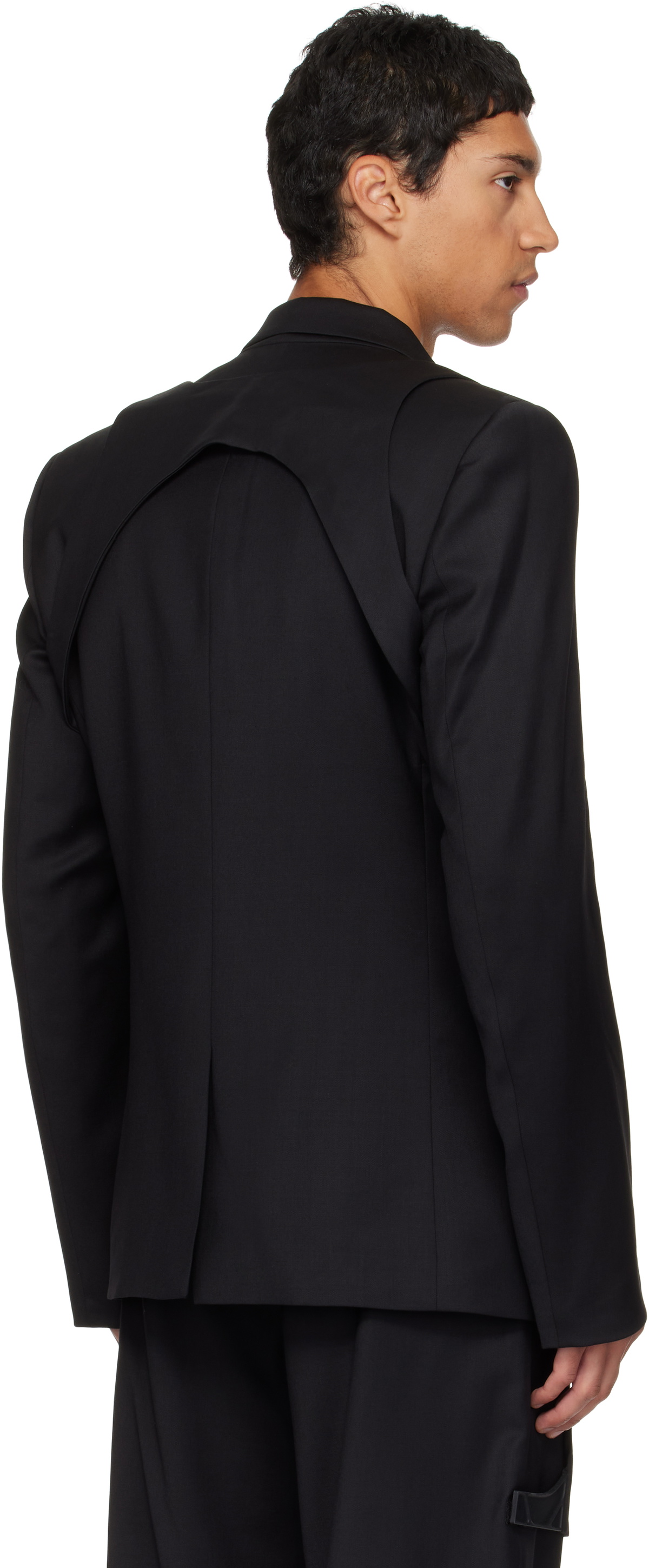 HELIOT EMIL Black Glassine Blazer