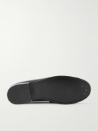 CELINE - Triomphe Logo-Embellished Leather Loafers - Black