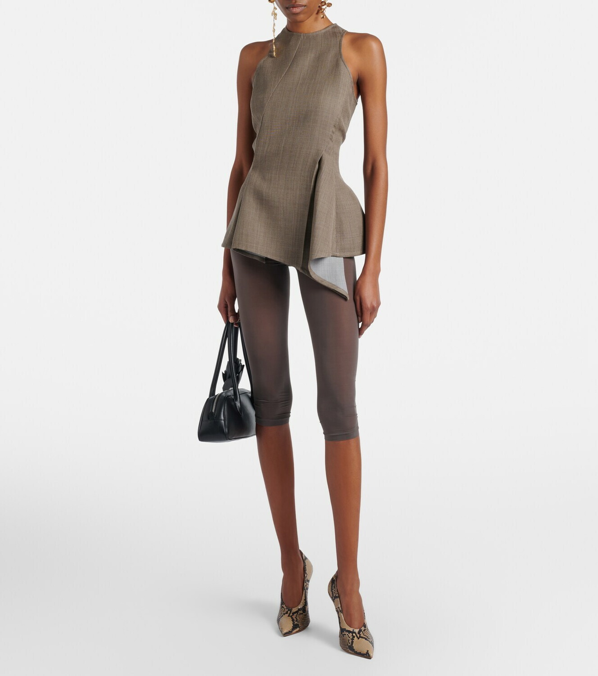 Magda Butrym Skinny capri pants and briefs set