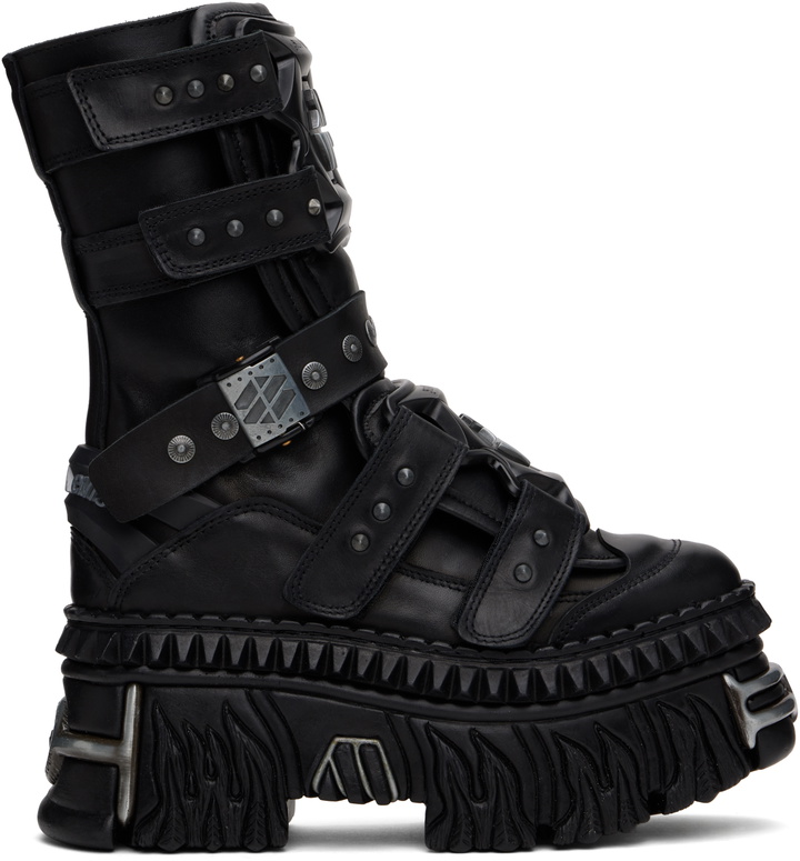 Photo: VETEMENTS Black New Rock Edition Gamer Boots