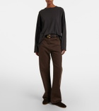 The Row Perrick suede ballet flats