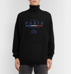 Balenciaga - Embroidered Cashmere Rollneck Sweater - Black