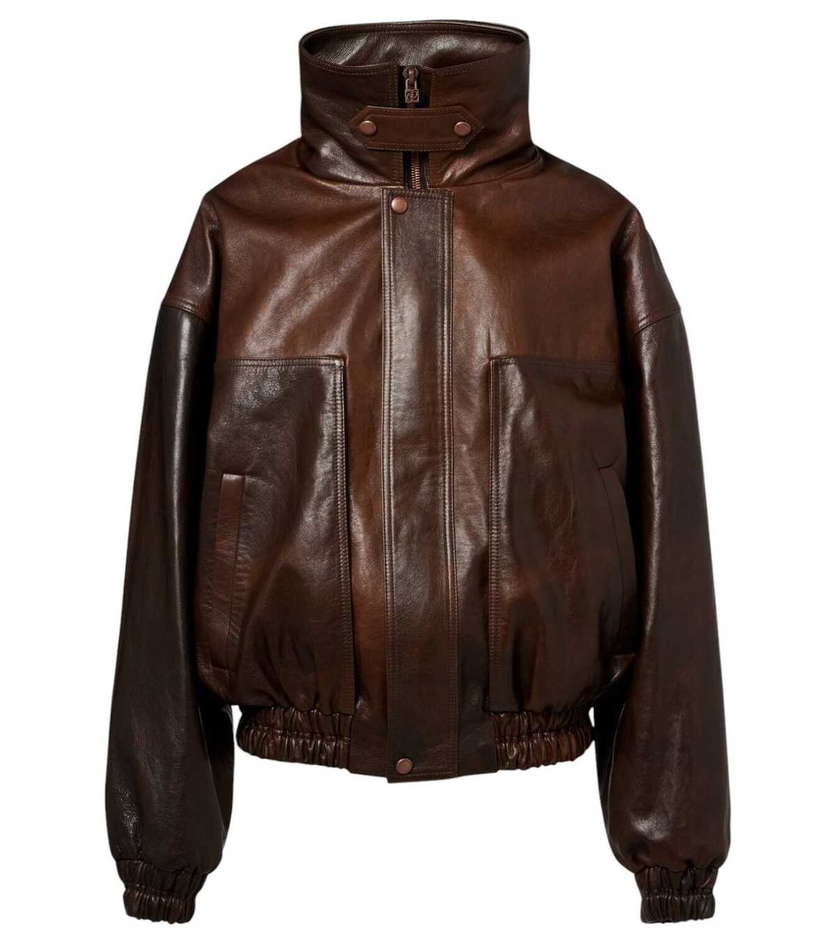 MAGDA BUTRYM - Leather Detachable Fur Collar Jacket Magda Butrym