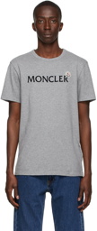 Moncler Grey Lettering Graphic T-Shirt