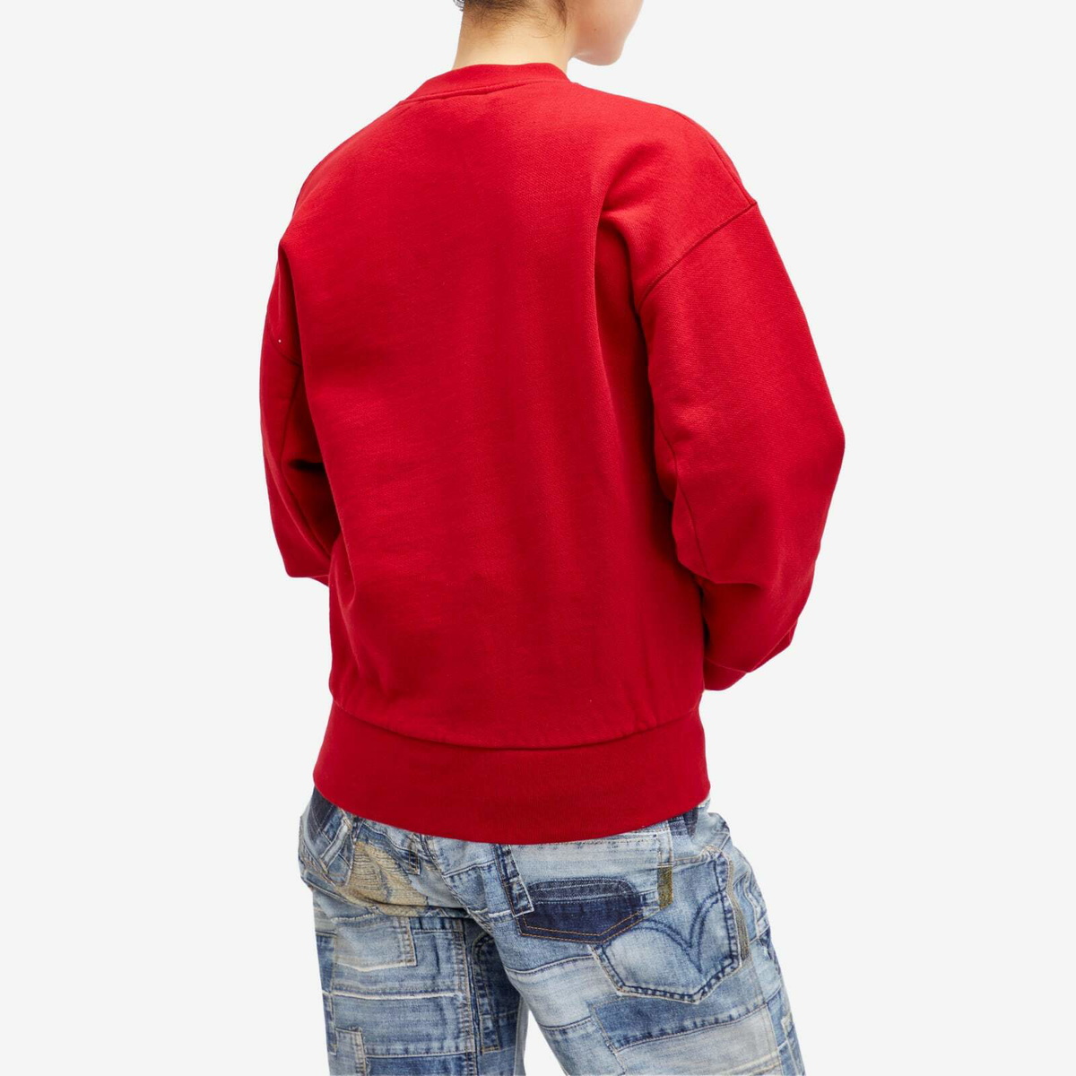 Aries Women's J'Adoro Crew Sweat in Red