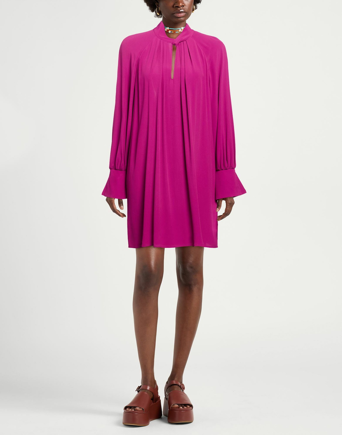 Manila Grace Womens Mini dress Mauve