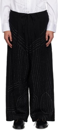 Glass Cypress Black Anatomical BORO Multipleat Trousers