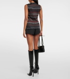 Missoni Zig Zag metallic knit tank top