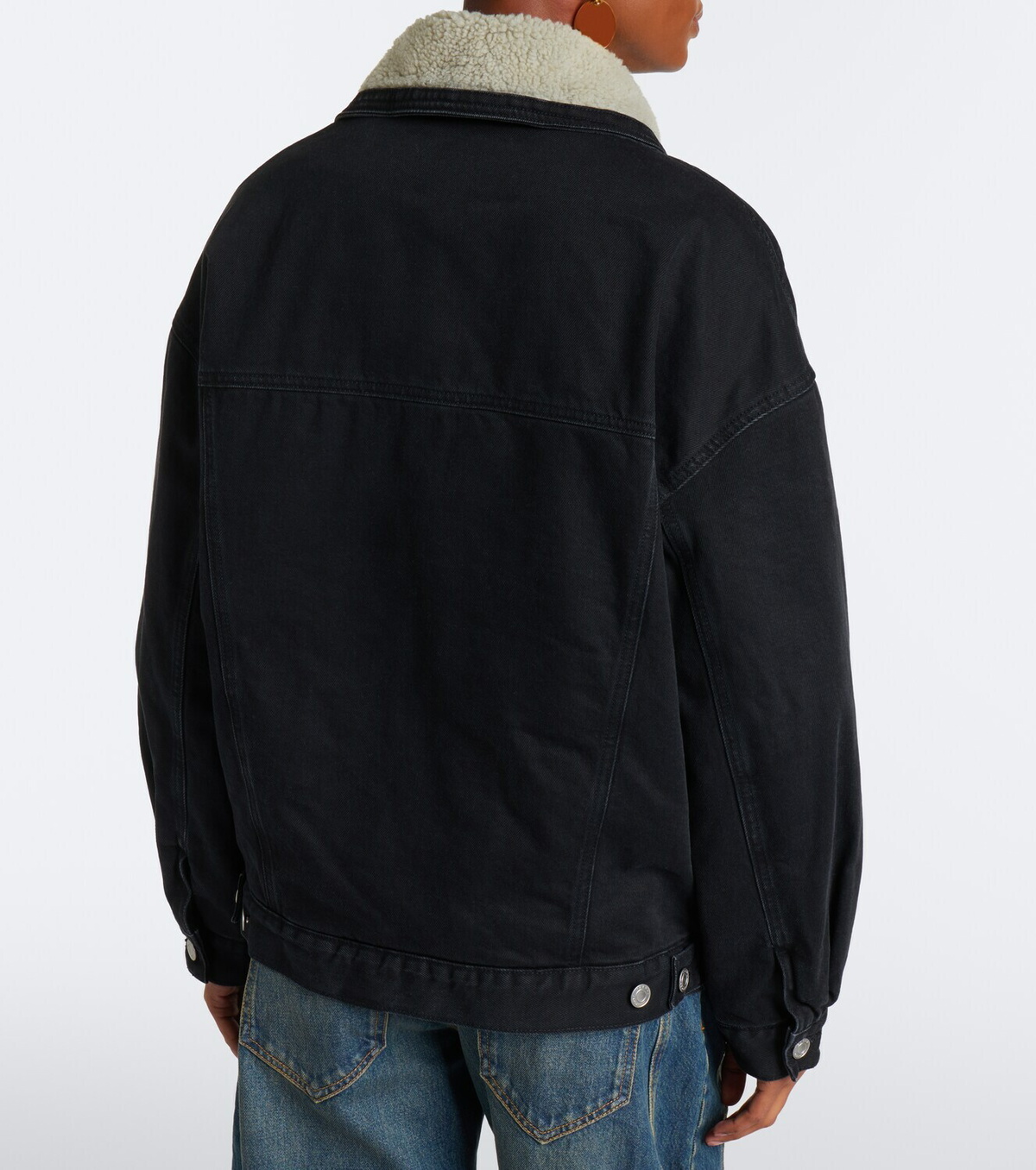 Isabel Marant Pimia fleece-trimmed denim jacket