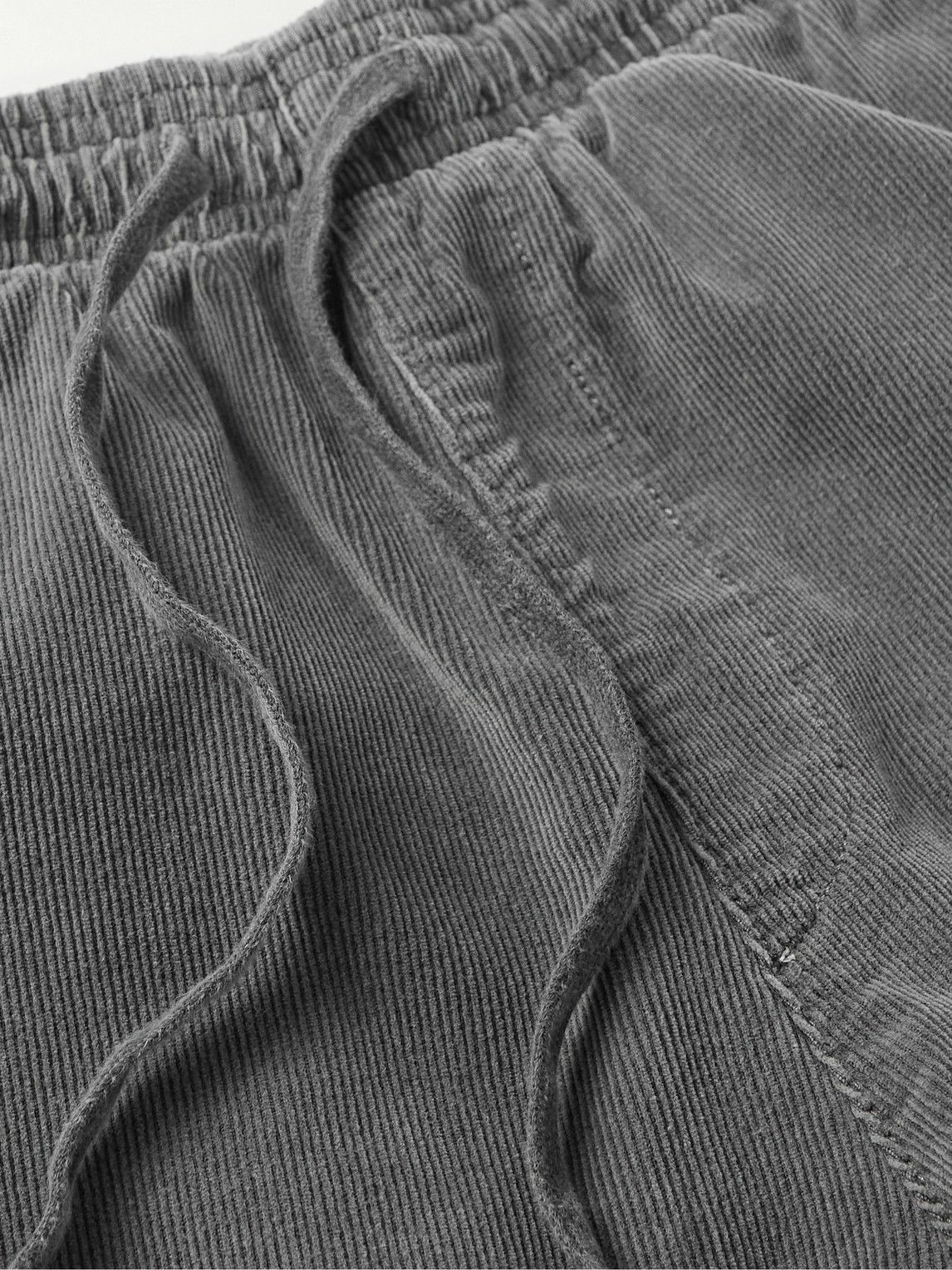 Save Khaki United - Easy Straight-Leg Cotton-Corduroy Drawstring Shorts - Gray