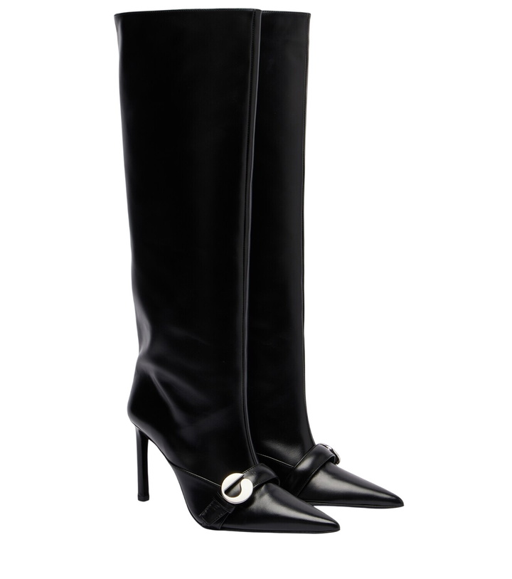 Photo: Coperni Logo leather knee-high boots