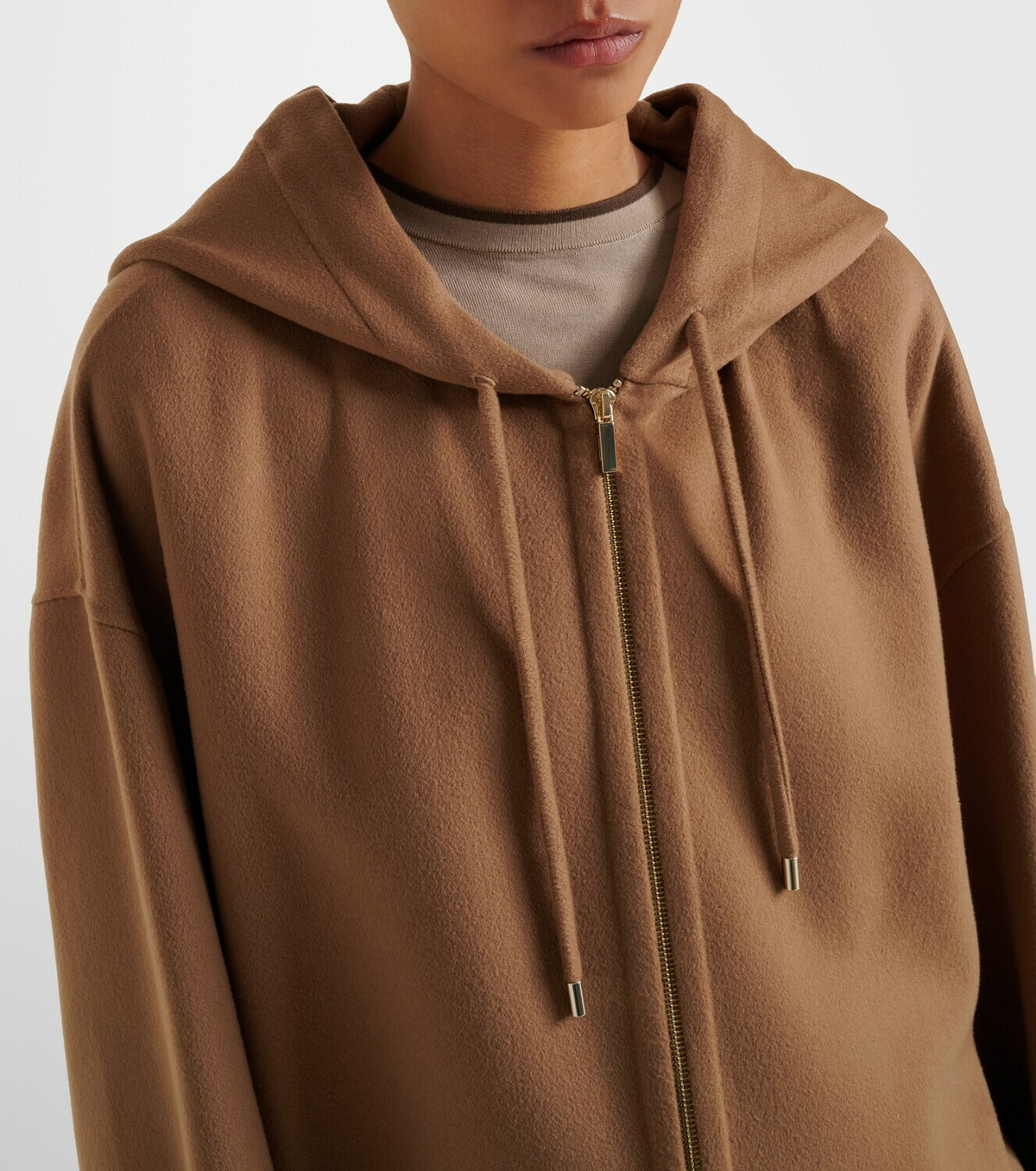 'S Max Mara Hooded virgin wool jacket