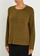 Eileen Fisher Pintuck Bouclé Jumper Green