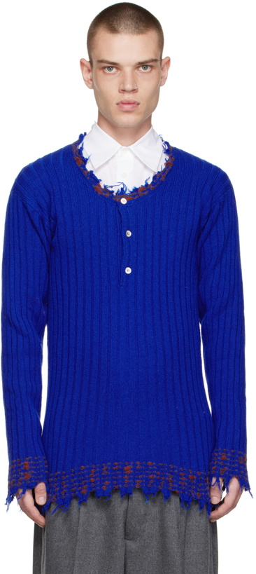 Photo: Marni Blue Distressed Sweater