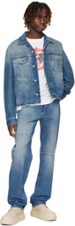 MM6 Maison Margiela Blue Sports Denim Jacket
