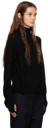 Sofie D'Hoore Black Rolled Edge Turtleneck