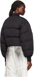 Acne Studios Black Quilted Down Bomber Jacket