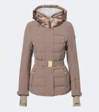Bogner Elva belted hooded ski jacket