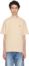 AAPE by A Bathing Ape Beige Patch Pocket T-Shirt