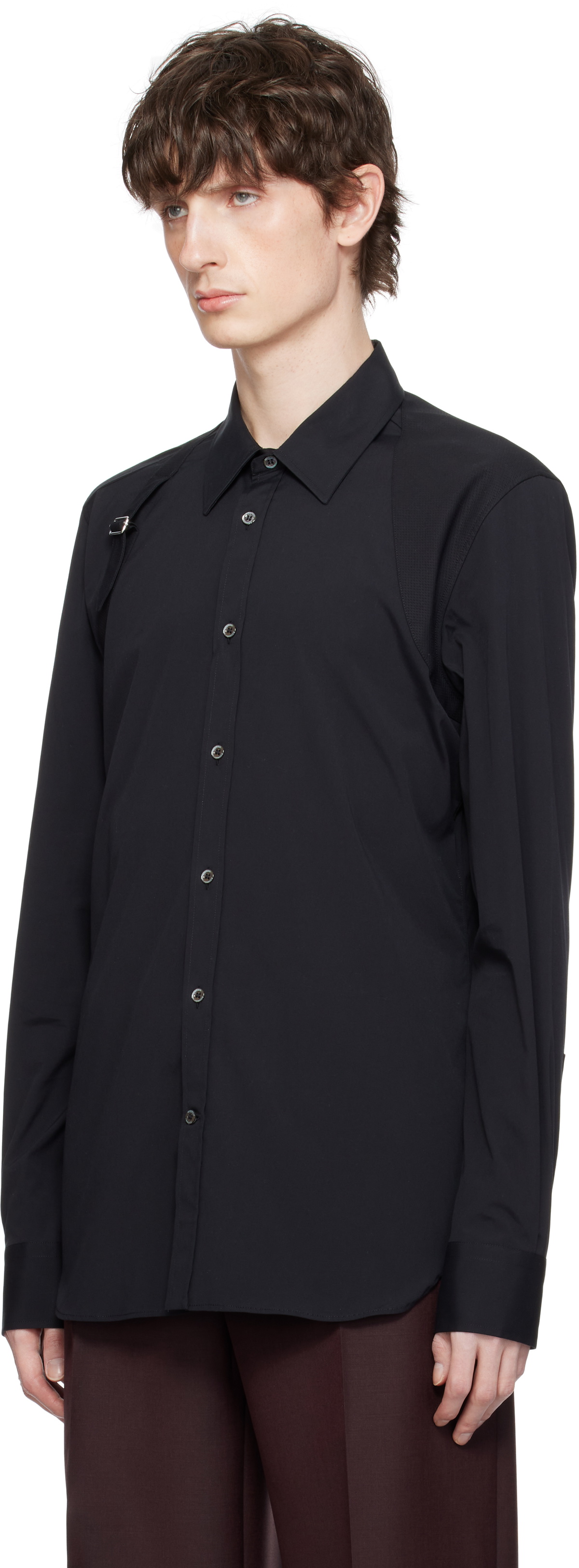 McQueen Black Harness Shirt