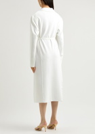 Norma Kamali Sack Belted Stretch-jersey Midi Dress White