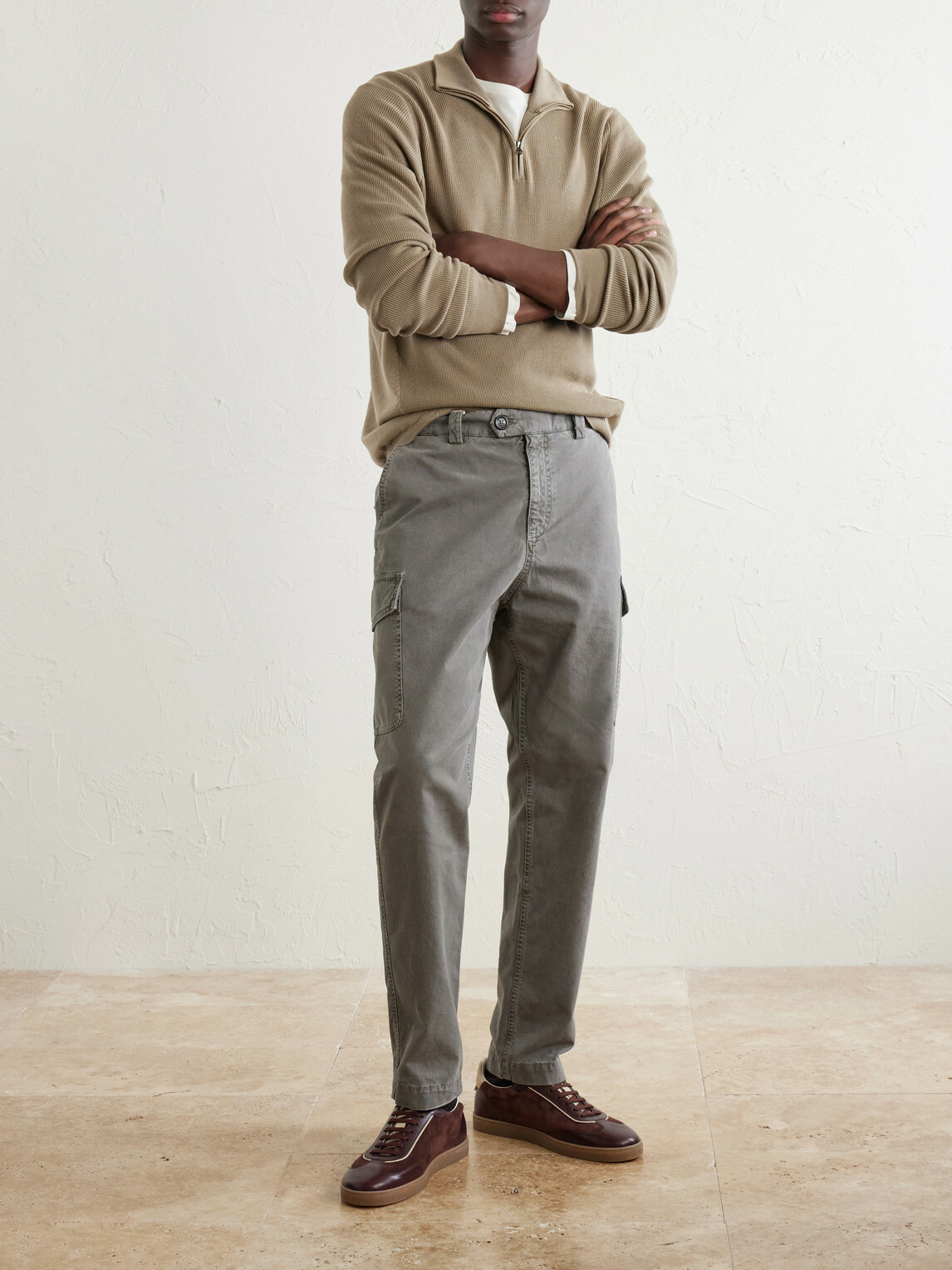 SEASE - Waffle Turtle-Neck Wool-Knitted Sweater - Neutrals