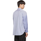Comme des Garcons Shirt Blue and White Stripe Vented Sleeves Shirt