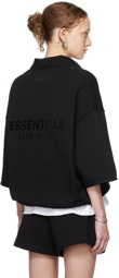 Fear of God ESSENTIALS Black Spread Collar Polo