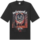 Vetements Men's Motorhead Patched T-Shirt in Black