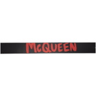 Alexander McQueen Reversible Black Graffiti Belt