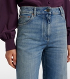 Valentino VGold wide-leg faded jeans