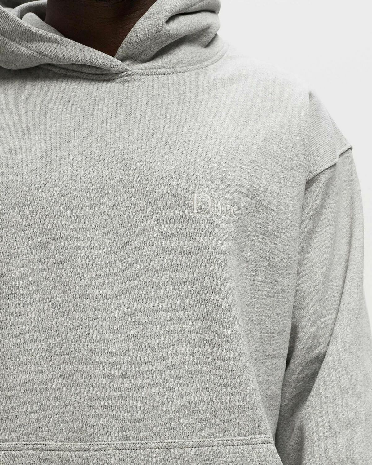 Dime Mtl Classic Small Logo Hoodie Grey Dime