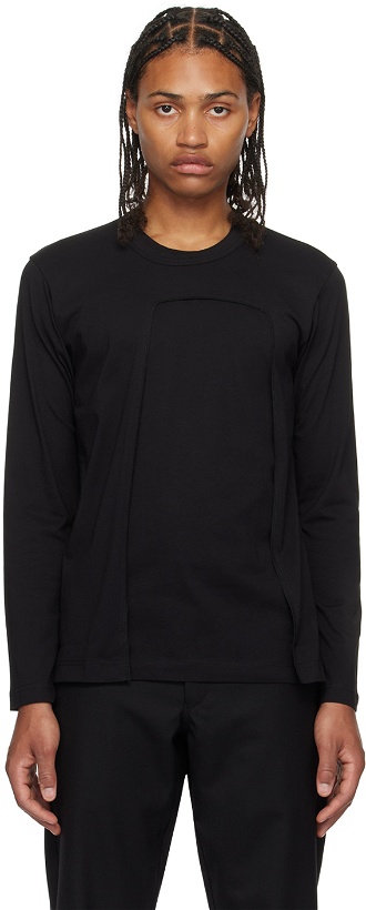 Photo: Comme des Garçons Shirt Black Layered Long Sleeve T-Shirt