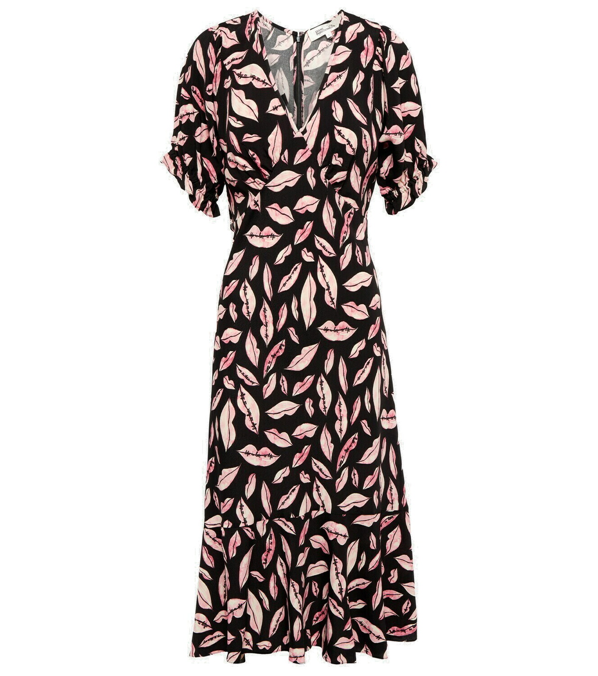 knee length dresses for ladies Diane Von Furstenberg Abigail Midi Wrap Dress