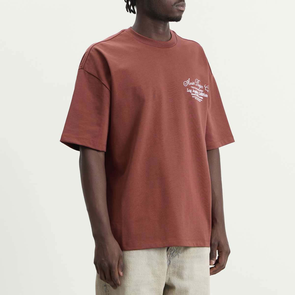 Amiri Men's Dreamers Chain Stitch T-Shirt in Brick