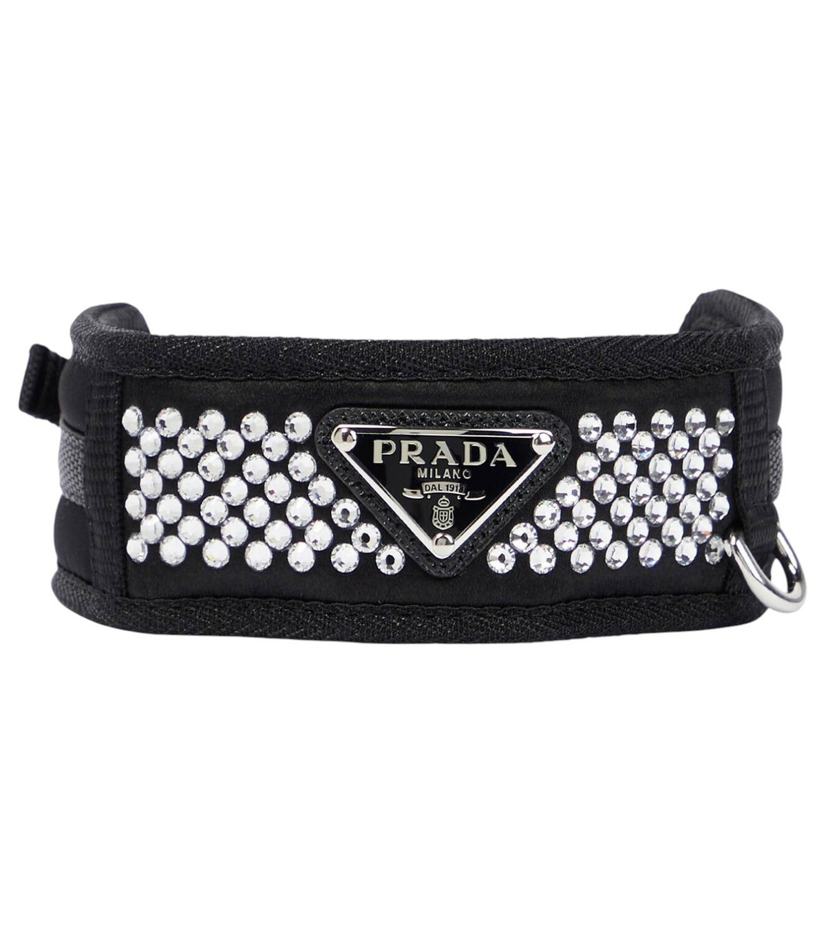 Prada Logo crystal-embellished dog collar Prada