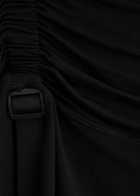 Helmut Lang Wind Ruched Jersey Mini Dress Black