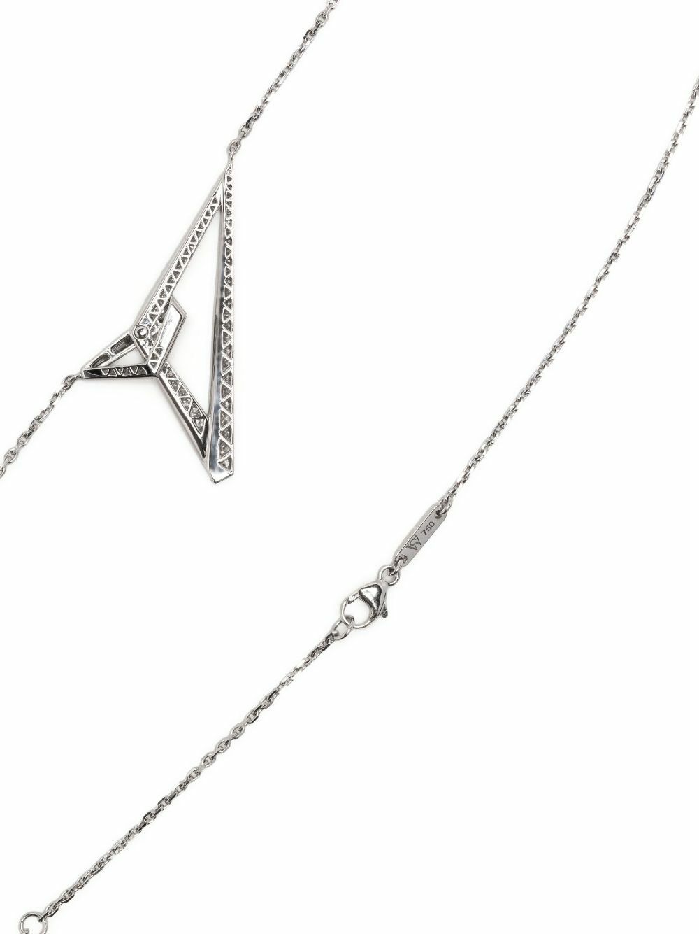 Stephen Webster 18K White Gold Vertigo Obtuse Diamond Necklace