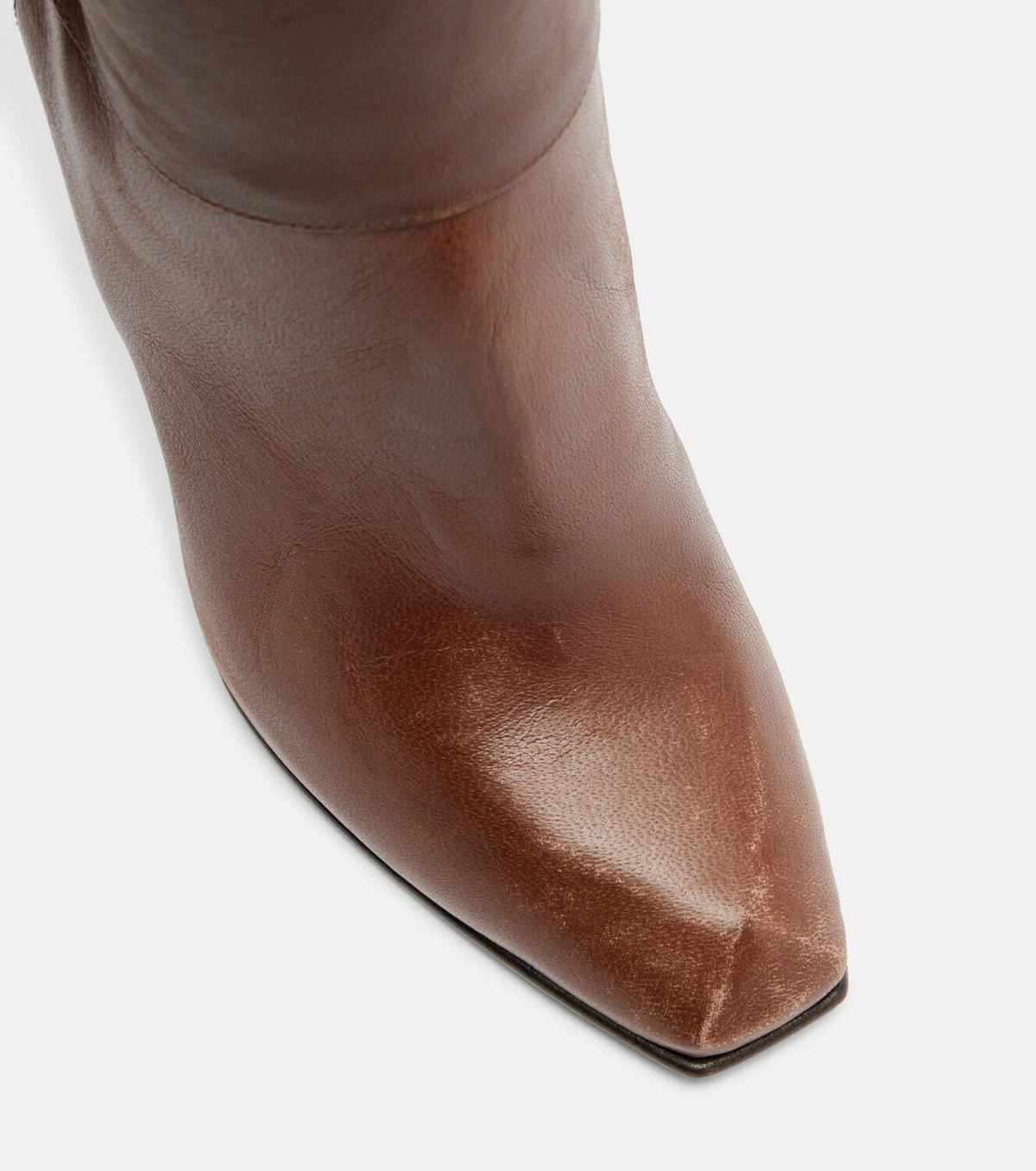 McQueen Lace-up leather knee-high boots