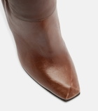 McQueen Lace-up leather knee-high boots