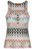 Missoni Patterned Metallic-knit Tank top Multicoloured 1