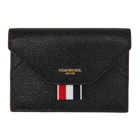 Thom Browne Black Grained Envelope Card Holder