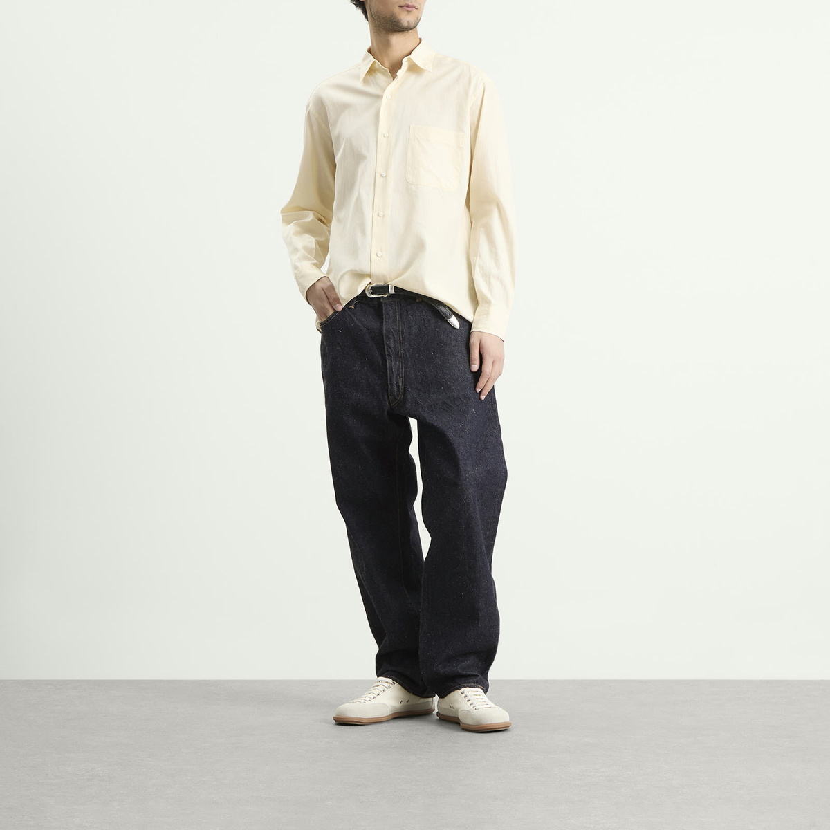 Kaptain Sunshine Men's Regular Collar Shirt in Ecru