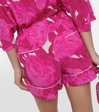 Valentino Floral silk shorts