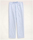Brooks Brothers Men's Cotton Oxford Stripe Pajamas | Blue