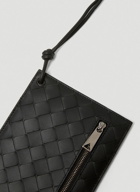 Intreccio Lanyard Wallet in Black