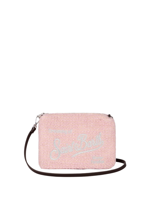 Photo: MC2 Saint Barth Parisienne Pink Knit Boucle Cross-body Pouch Bag