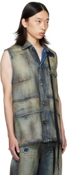 Ann Demeulemeester Blue Maks Sleeveless Denim Field Jacket